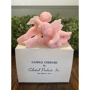 Candle Cherubs By Celestial Products Victorian Pink Excellent Boxed